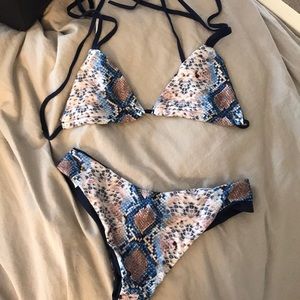 BRAND NEW alligator print thong bikini !!